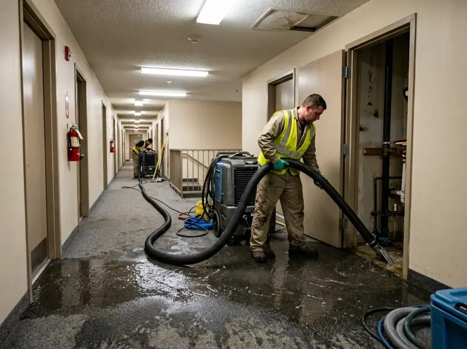 multi-unit-apartment-hallway-f-005 — frequently asked questions, Emergency Burst Pipe Water Extraction & Removal in Pecatoni…